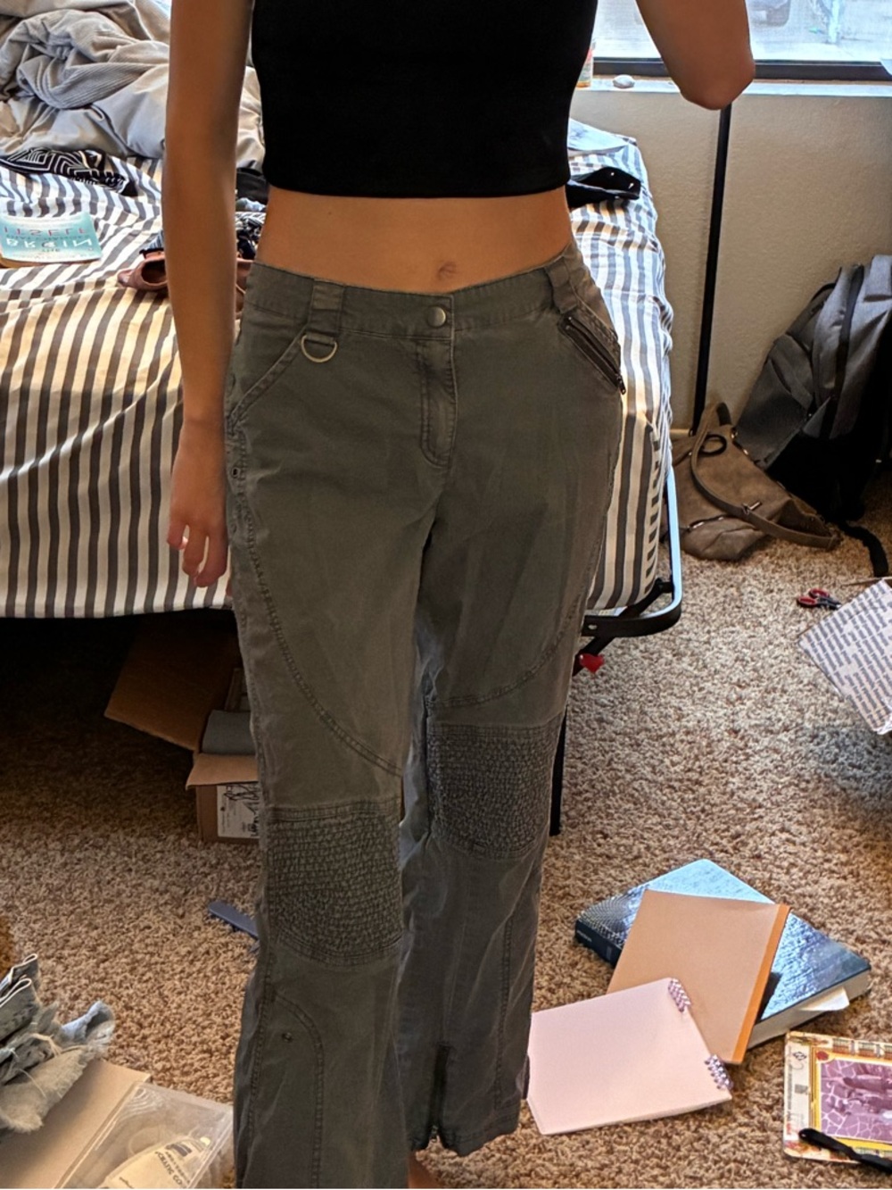 BDG Gray High-Waist Utility Pants